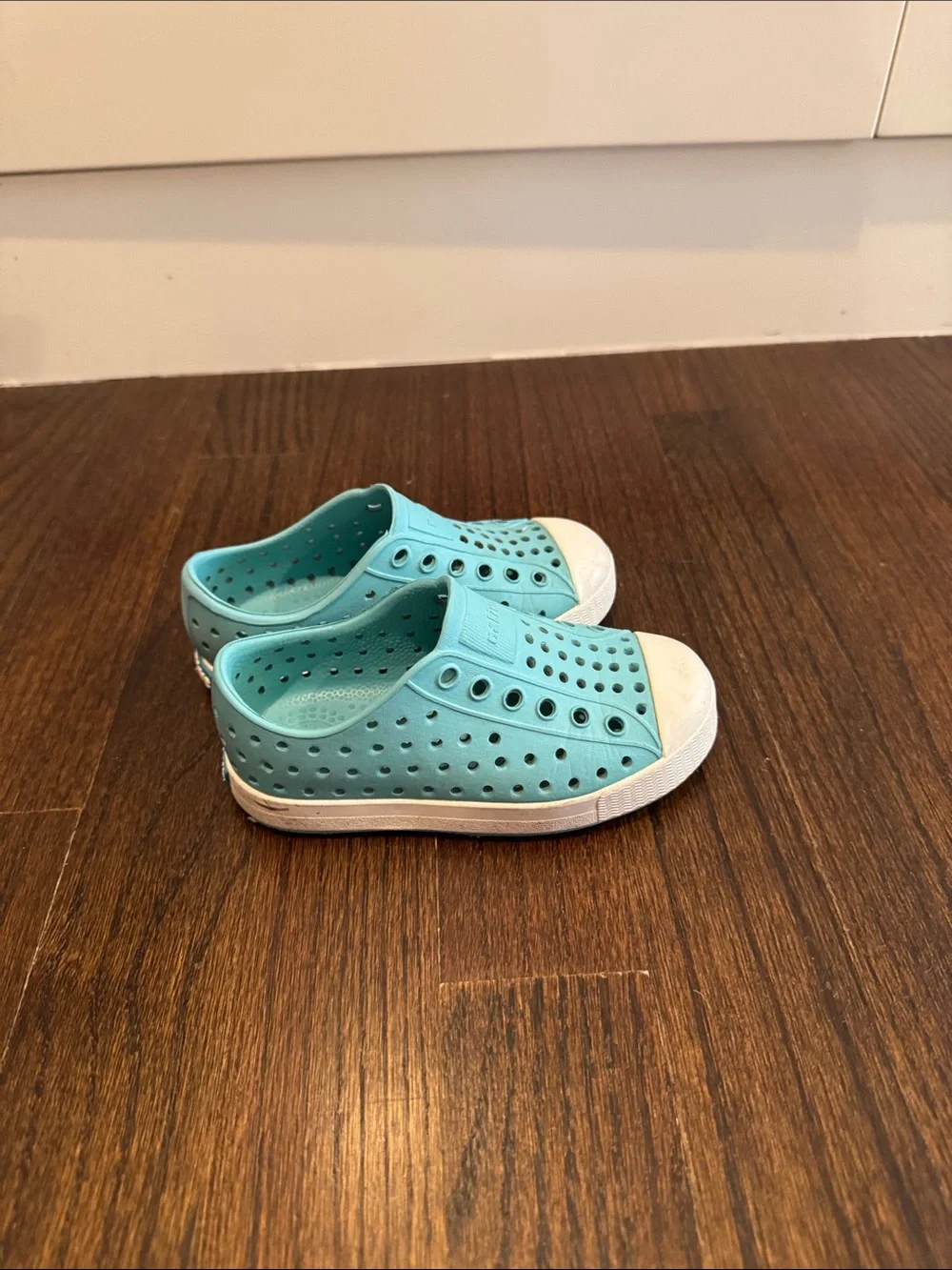 Native Jefferson Kids Aqua Blue Teal Slip On Water Shoes Size Child 7 / C7
